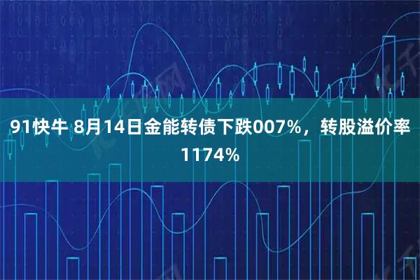 91快牛 8月14日金能转债下跌007%，转股溢价率1174%