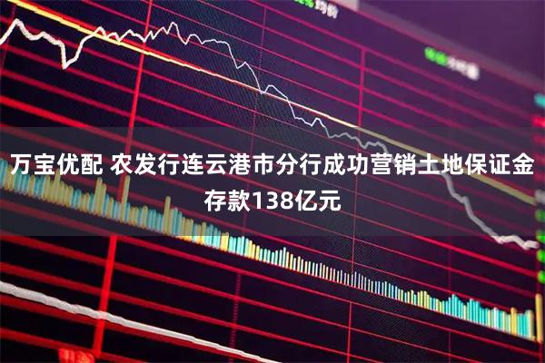 万宝优配 农发行连云港市分行成功营销土地保证金存款138亿元